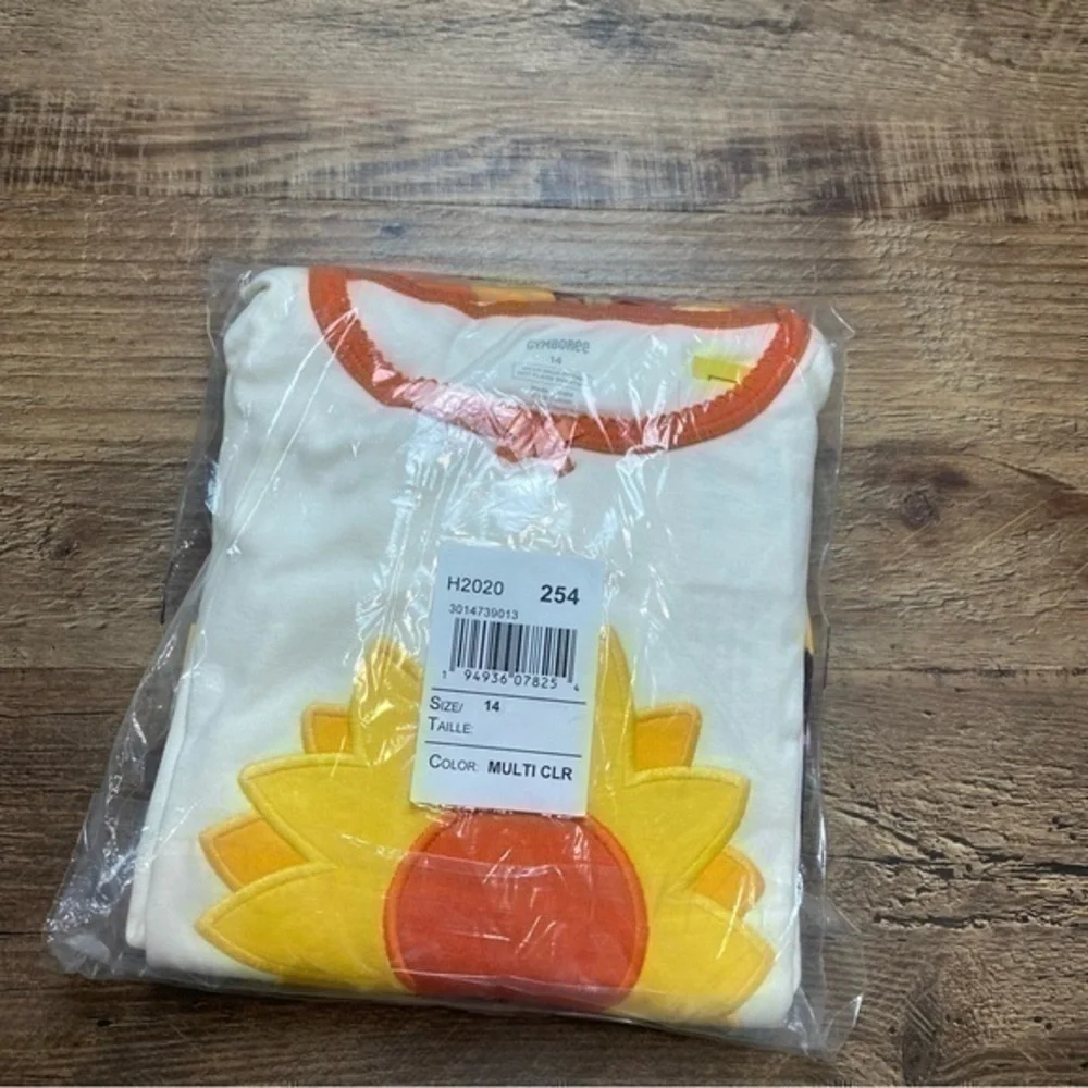 Gymboree Girls Sunflower Pajama Set Slim Fit Leggings Size 14 NWT